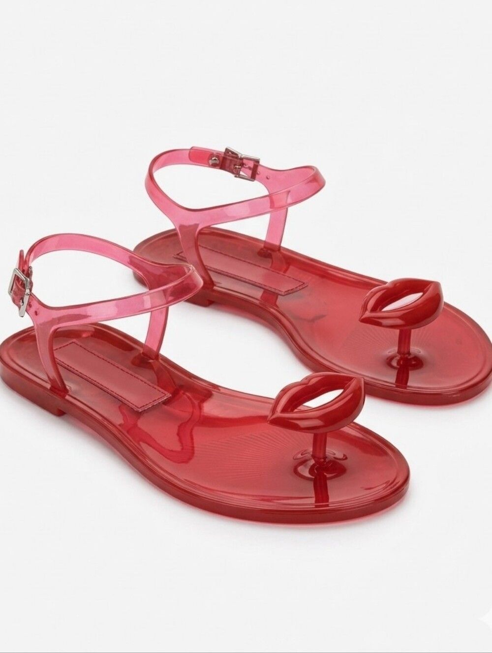 🔸️NIB Katy Perry Red Lips Geli Sandals Size 8